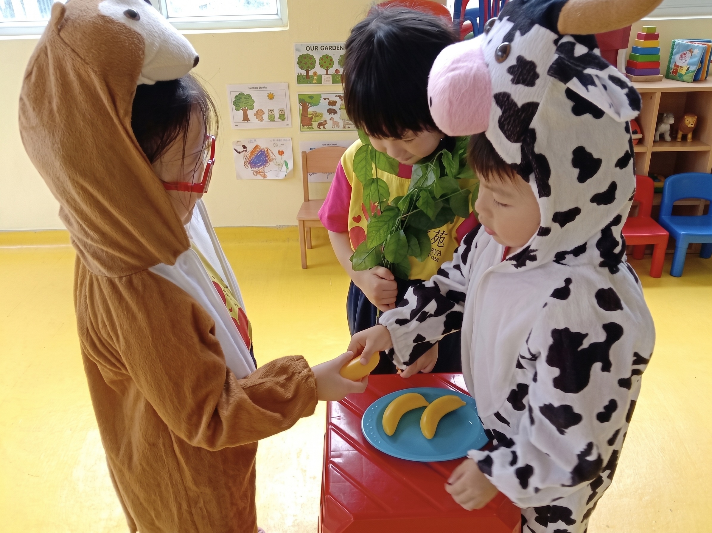 Children participating in a character education activity