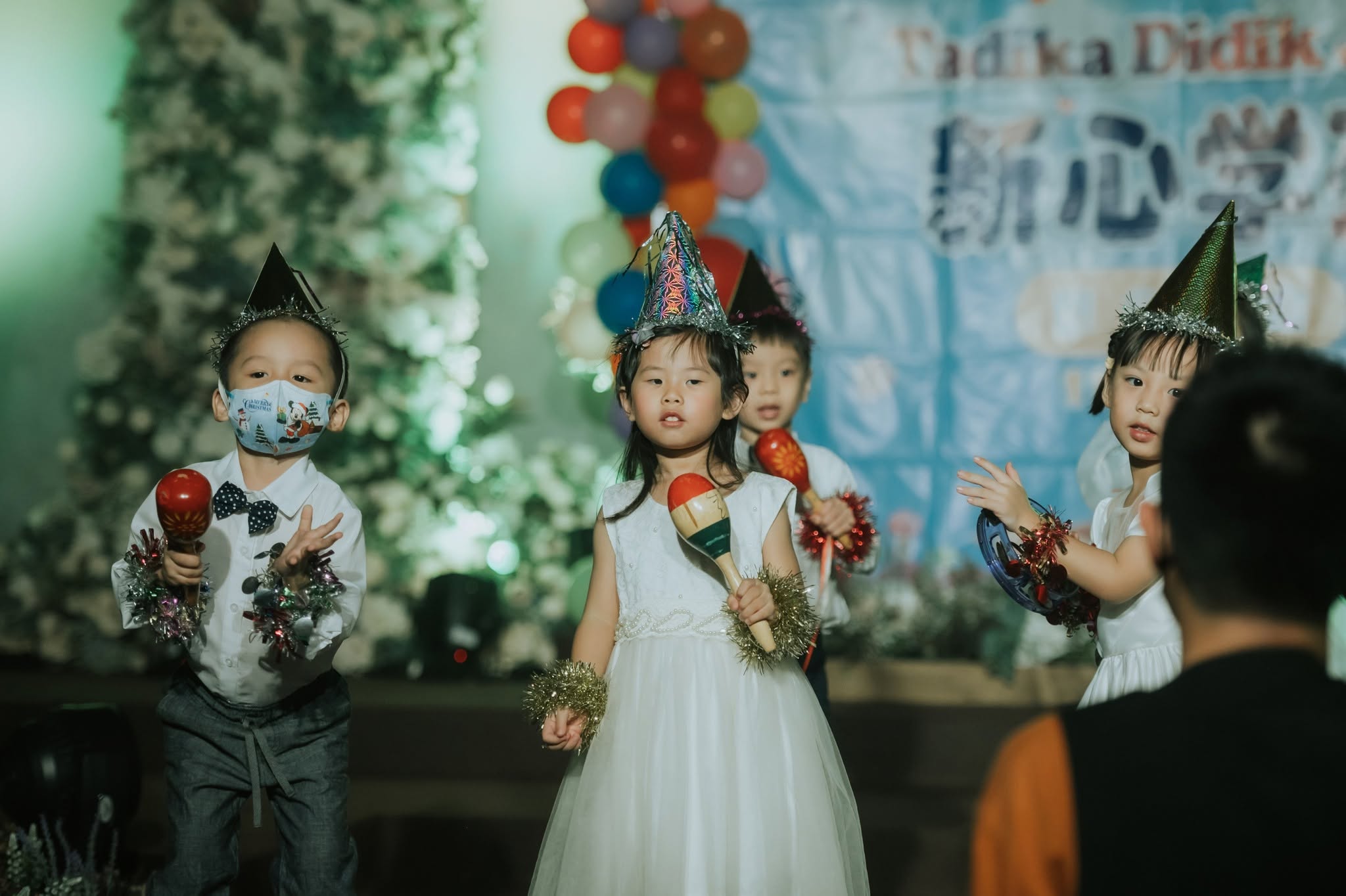 Children participating in a character education activity